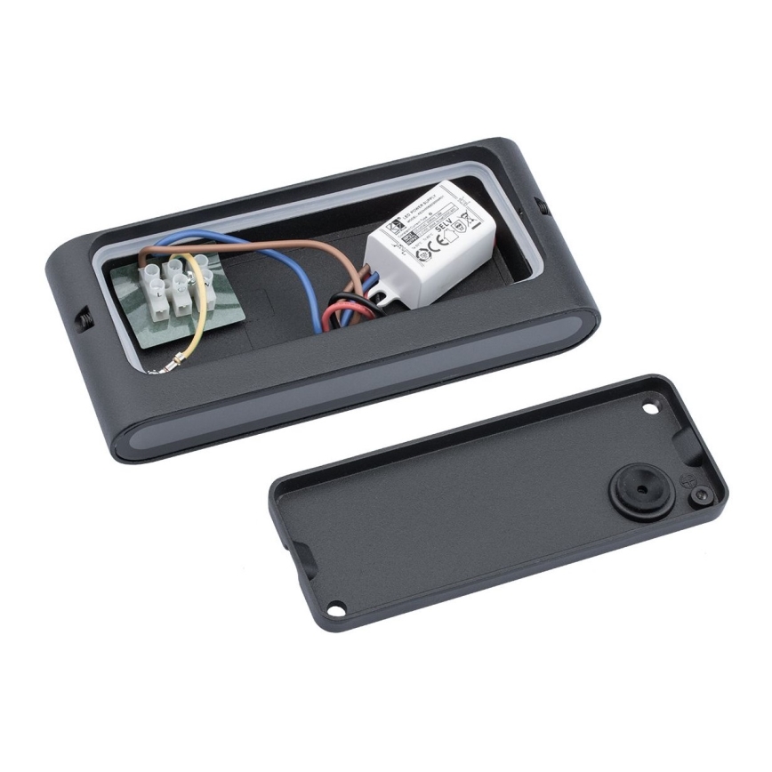 LED Kinkiet zewnętrzny FLOW LED/6W/230V IP54 czarny