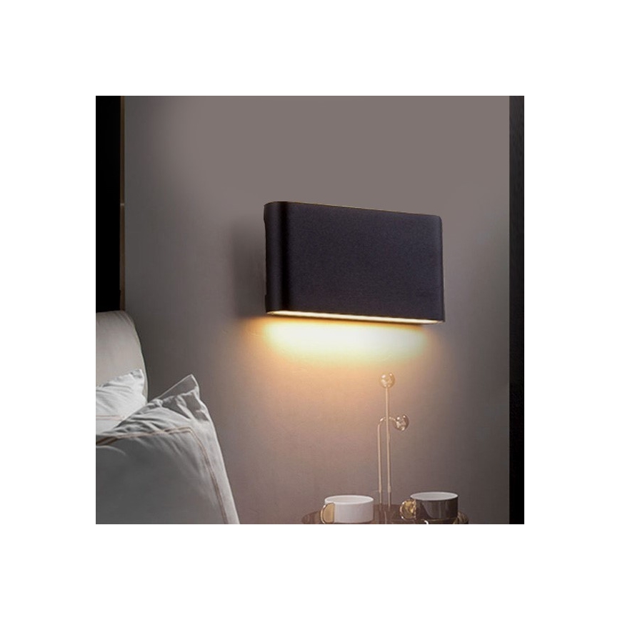 LED Kinkiet zewnętrzny FLOW LED/9W/230V IP54 4000K czarny