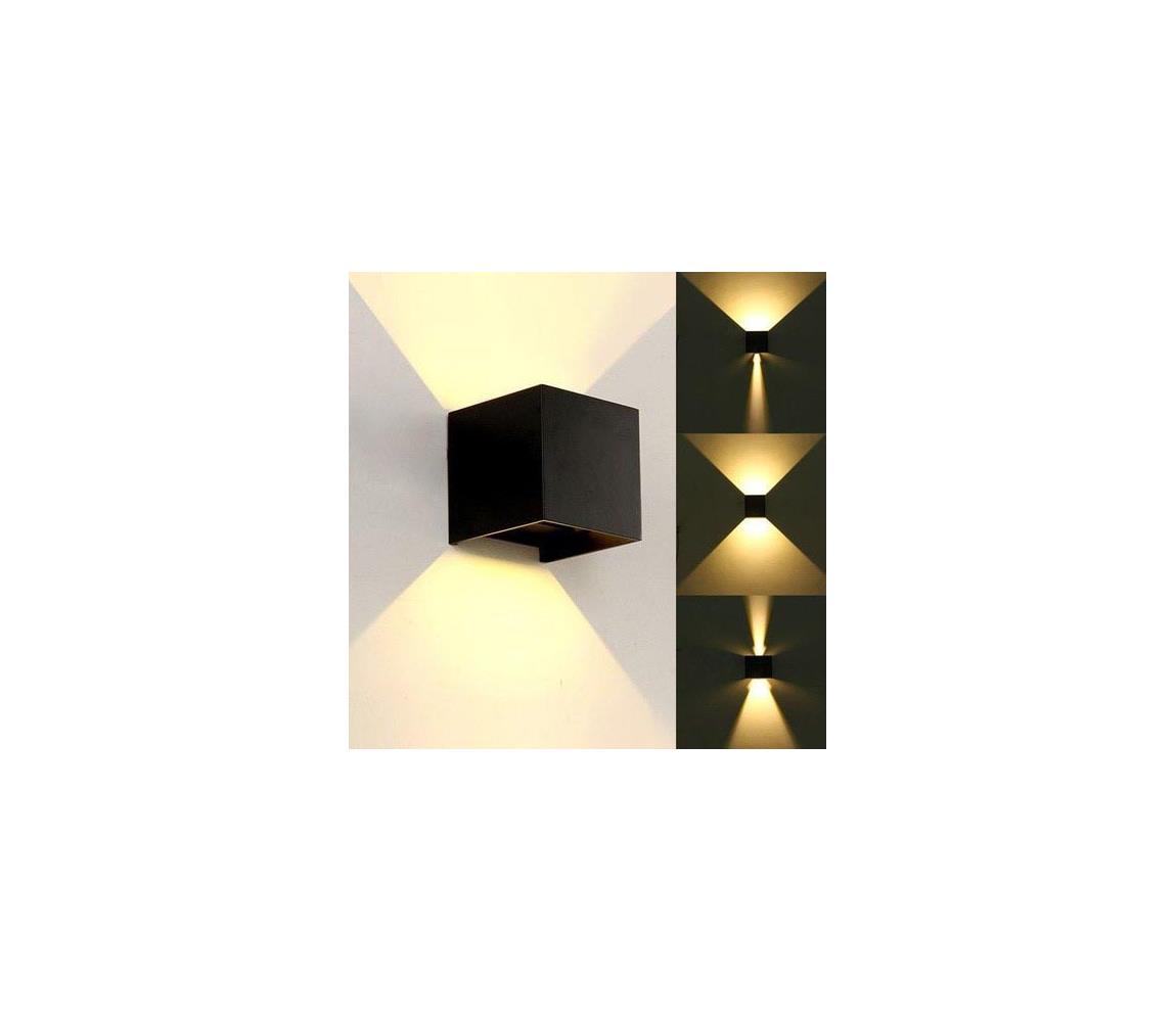 LED Kinkiet zewnętrzny KREON 2xLED/3W/230V IP54 4000K czarny