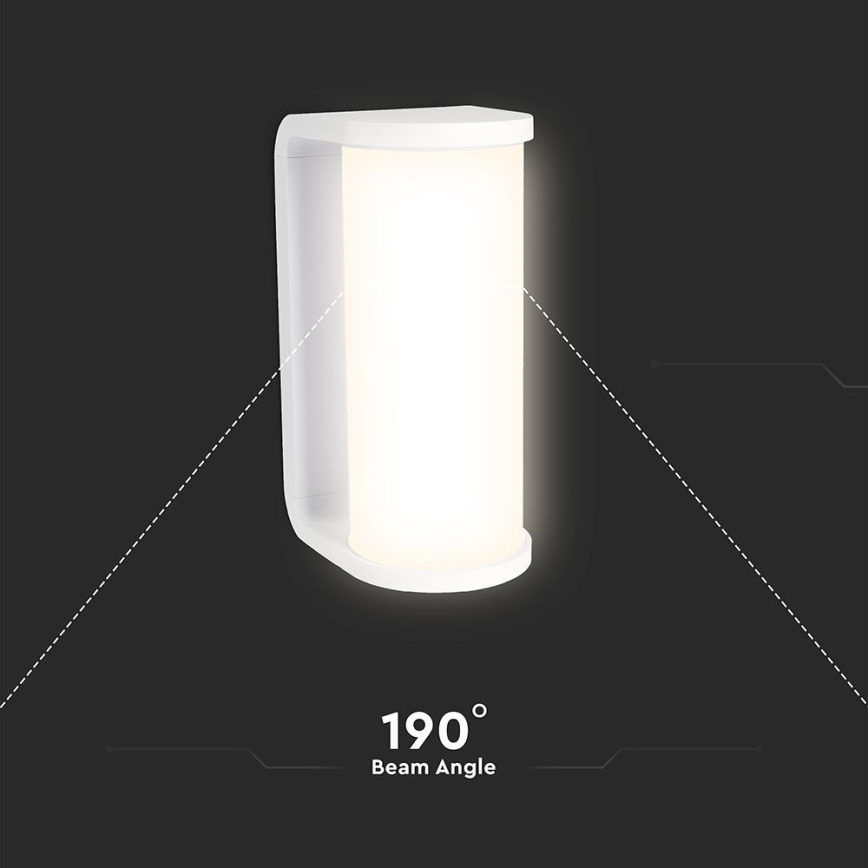 LED Kinkiet zewnętrzny LED/12W/230V 3000/4200/6500K IP65 biały
