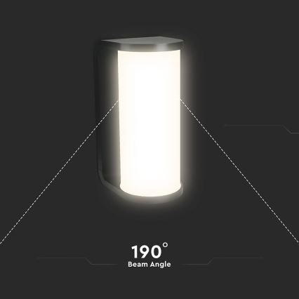 LED Kinkiet zewnętrzny LED/12W/230V 3000/4200/6500K IP65 czarny