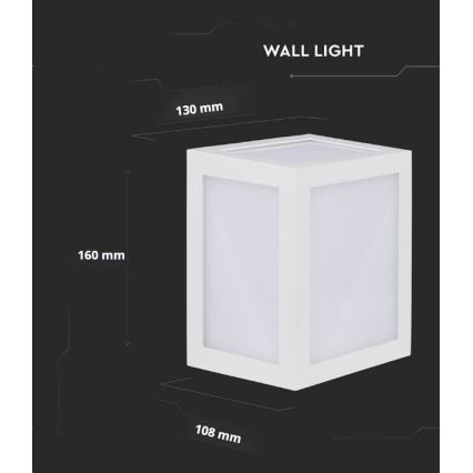 LED Kinkiet zewnętrzny LED/12W/230V 3000K IP65 biały