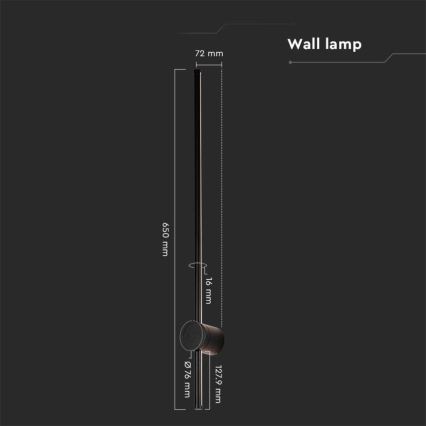 LED Kinkiet zewnętrzny LED/12W/230V 3000K IP65 czarne