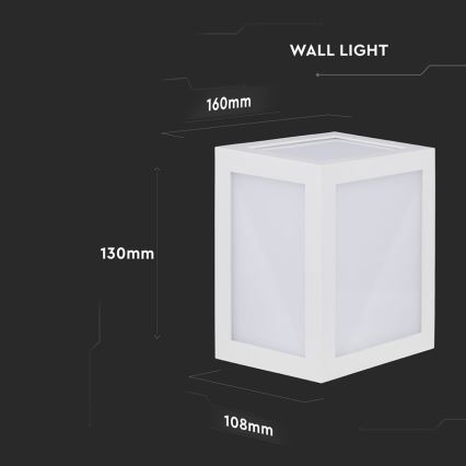 LED Kinkiet zewnętrzny LED/12W/230V IP65 4000K biały