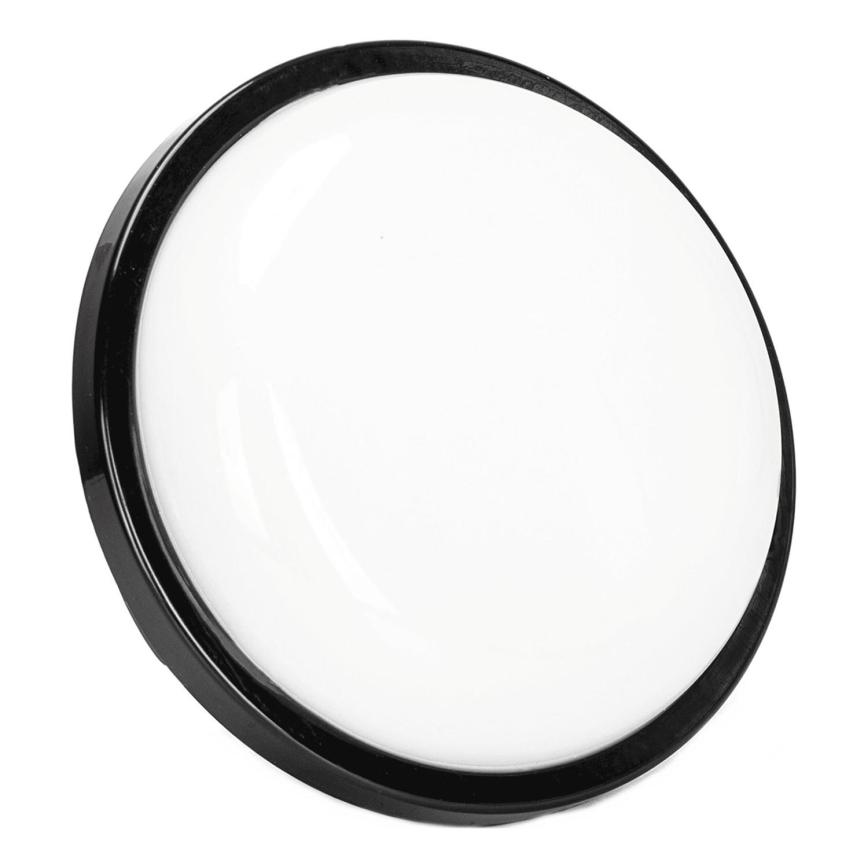 LED Kinkiet zewnętrzny LED/15W/230V 6500K śr. 15,5 cm czarny IP65