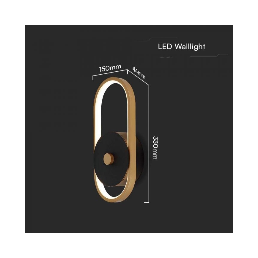 LED Kinkiet zewnętrzny LED/15W/230V IP54 4000K mosiądz