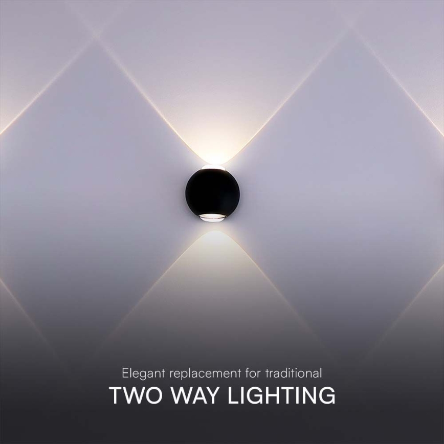 LED Kinkiet zewnętrzny LED/2W/230V 3000K IP54 czarny