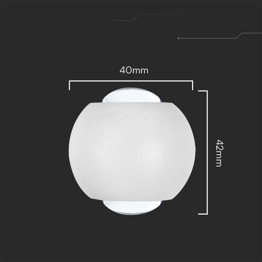 LED Kinkiet zewnętrzny LED/2W/230V 4000K IP54 biały