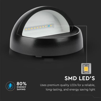LED Kinkiet zewnętrzny LED/3W/230V 4000K IP65 czarny