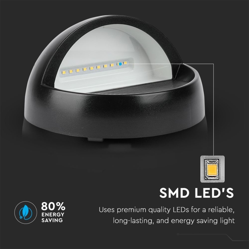 LED Kinkiet zewnętrzny LED/3W/230V 4000K IP65 czarny