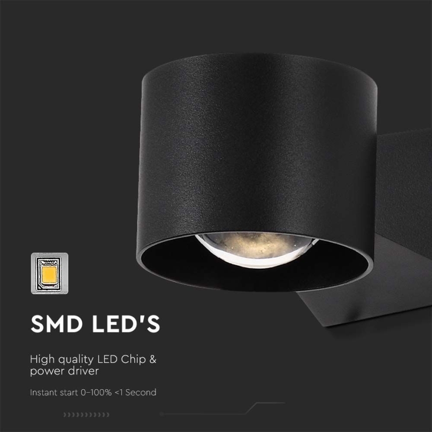 LED Kinkiet zewnętrzny LED/5W/230V 3000K IP65 czarny