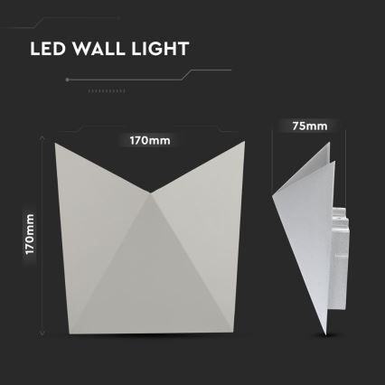 LED Kinkiet zewnętrzny LED/5W/230V 3000K IP65 szary