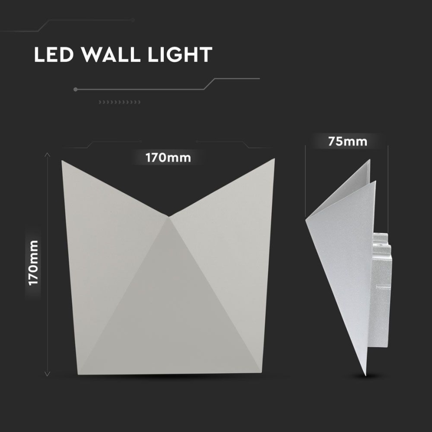 LED Kinkiet zewnętrzny LED/5W/230V 3000K IP65 szary