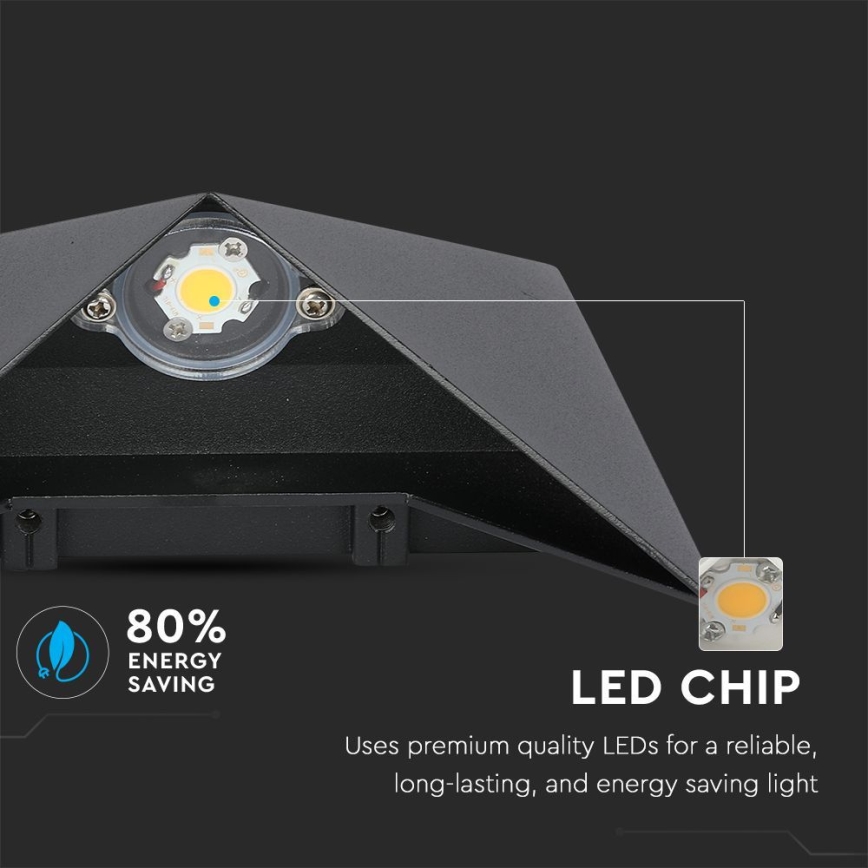 LED Kinkiet zewnętrzny LED/5W/230V 4000K IP65 czarne