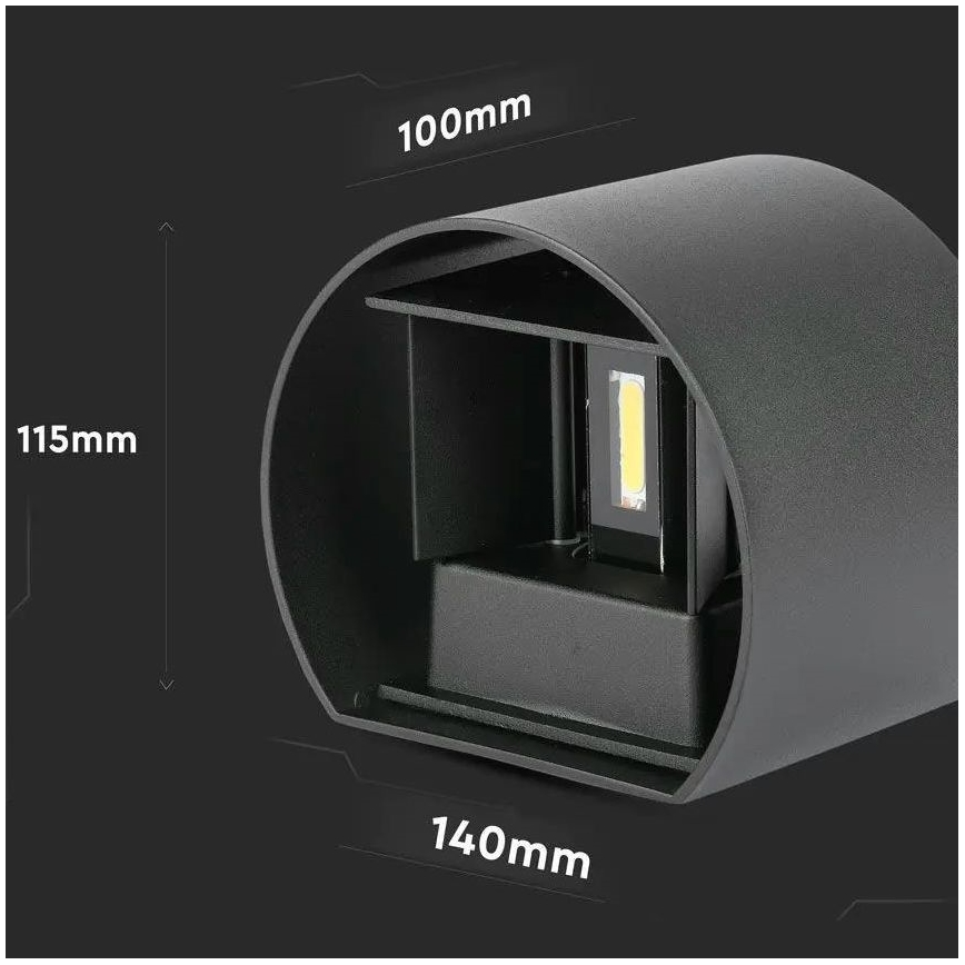 LED Kinkiet zewnętrzny LED/6W/230V 4000K IP65 czarny