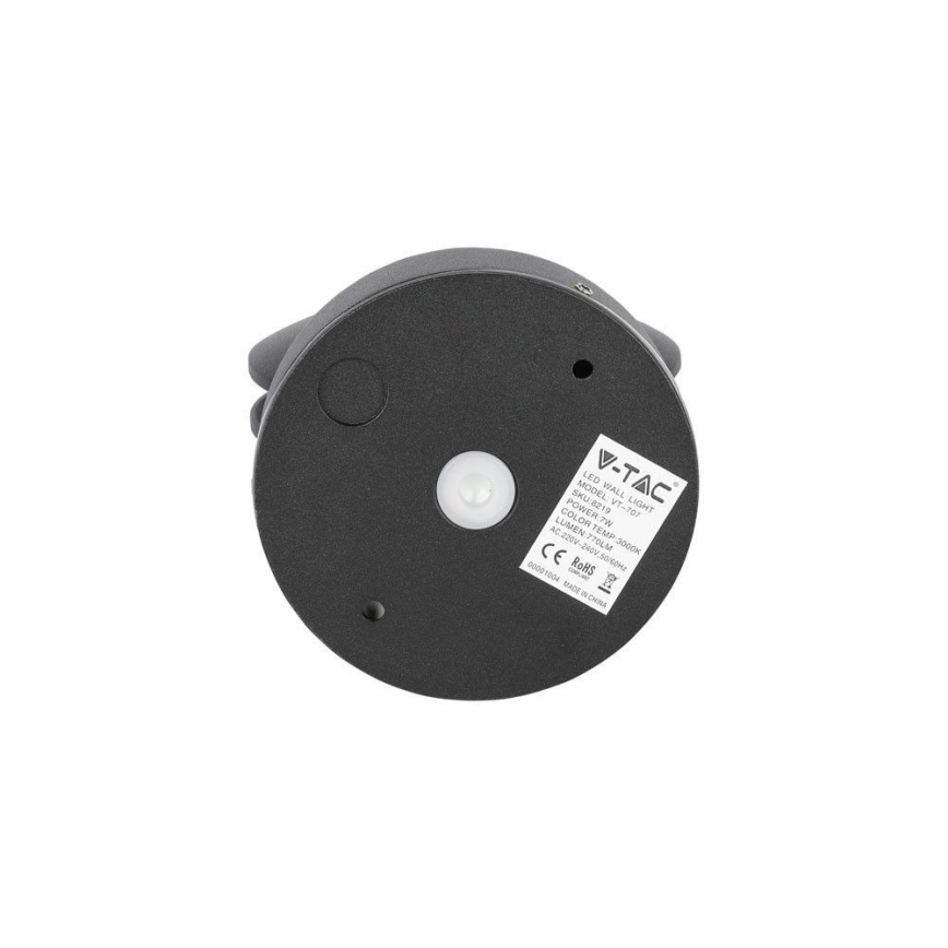 LED zewnętrzny naścienne flexible jasny LED/7W/230V 4000K IP65 czarny