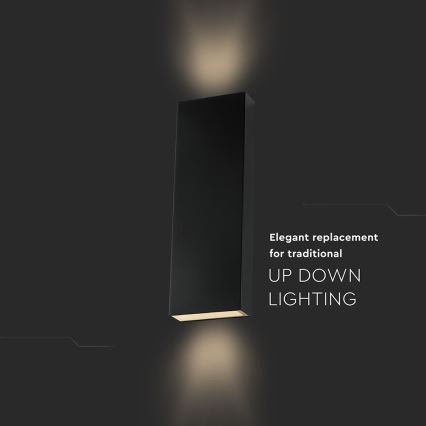 LED Kinkiet zewnętrzny LED/8W/230V 4000K IP65 czarny