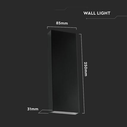 LED Kinkiet zewnętrzny LED/8W/230V 4000K IP65 czarny