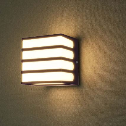 LED Kinkiet zewnętrzny LED/8W/230V IP65 3000K brązowy