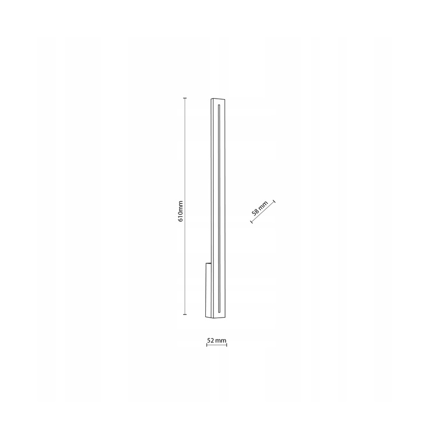 LED Kinkiet zewnętrzny LINEA LED/12W/230V IP65 61 cm antracyt