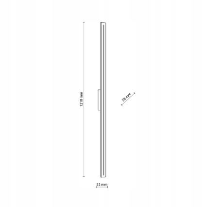 LED Kinkiet zewnętrzny LINEA LED/30W/230V IP65 121 cm antracyt
