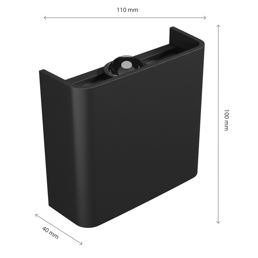 LED Kinkiet zewnętrzny LUNARIX LED/2W/230V 3000-6000K CRI 90 IP54 czarny