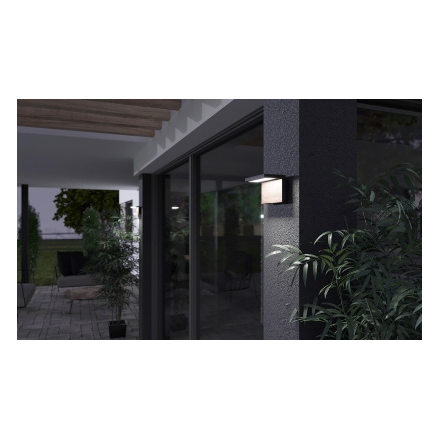 LED Kinkiet zewnętrzny NATURA LED/12W/230V 4000K IP65 brązowy/antracyt