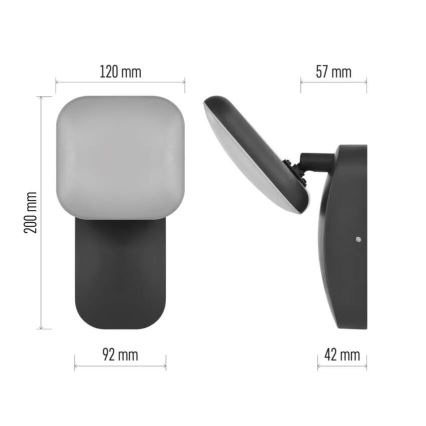 LED Kinkiet zewnętrzny NIKA LED/12,5W/230V IP44