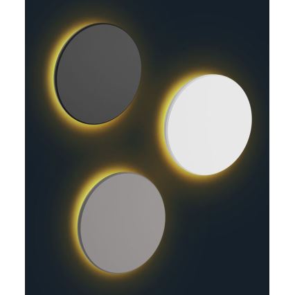 LED Kinkiet zewnętrzny PIATTA LED/12W/230V 3000/4000/6000K śr. 18 cm IP44 szary