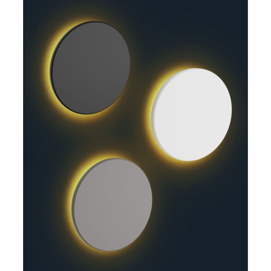 LED Kinkiet zewnętrzny PIATTA LED/12W/230V 3000/4000/6000K śr. 18 cm IP44 szary