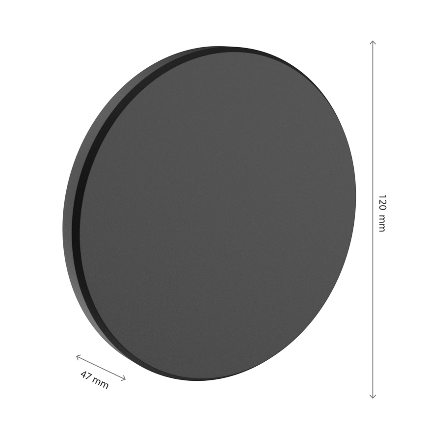 LED Kinkiet zewnętrzny PIATTA LED/18W/230V 3000/4000/6000K śr. 25 cm IP44 czarny