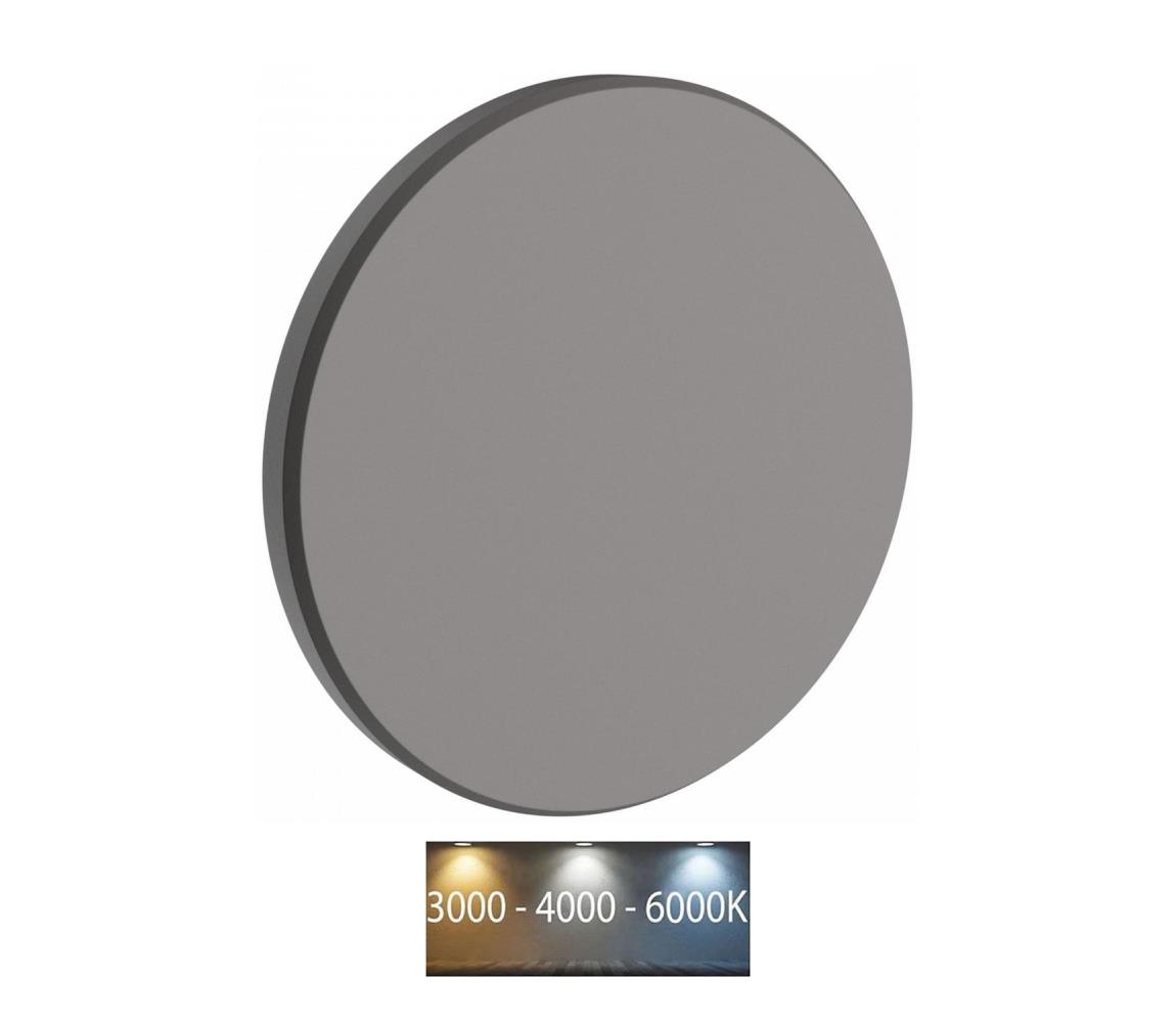 LED Kinkiet zewnętrzny PIATTA LED/18W/230V 3000/4000/6000K IP44 szary