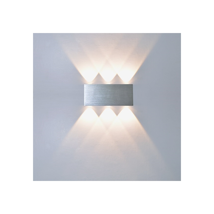LED Kinkiet zewnętrzny SILBER 6xLED/1W/230V IP54