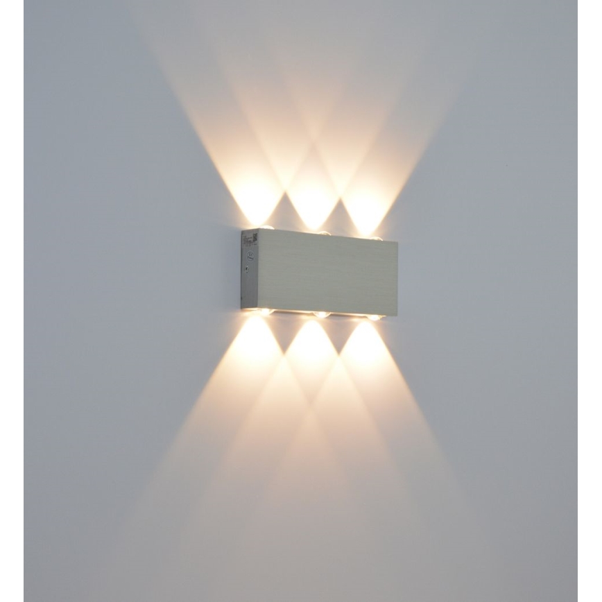 LED Kinkiet zewnętrzny SILBER 6xLED/1W/230V IP54