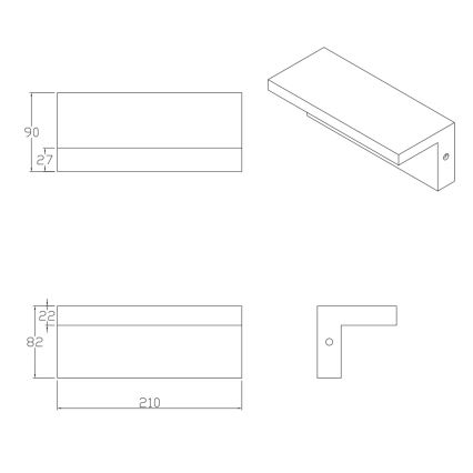 LED Kinkiet zewnętrzny TESA LED/10W/230V IP54 czarny