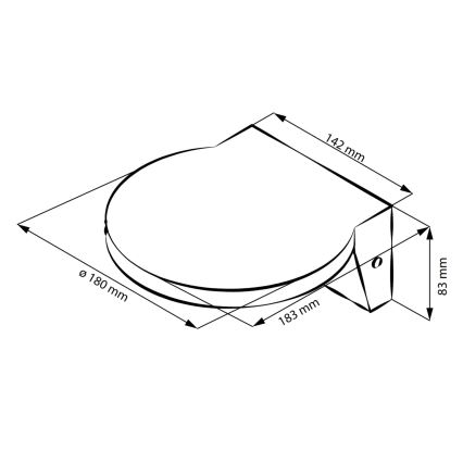 LED Kinkiet zewnętrzny TESA LED/10W/230V IP54 czarny