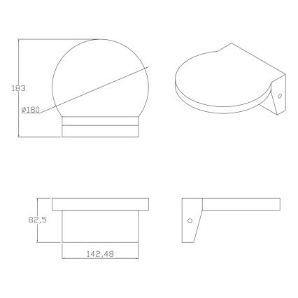 LED Kinkiet zewnętrzny TESA LED/10W/230V IP54 czarny