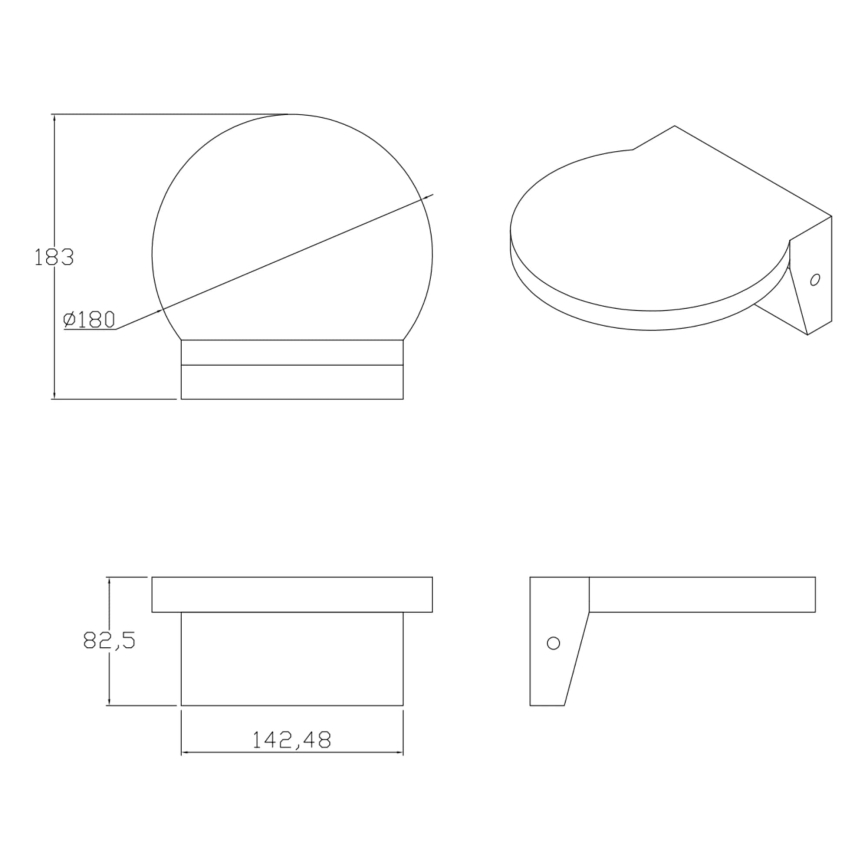 LED Kinkiet zewnętrzny TESA LED/10W/230V IP54 czarny
