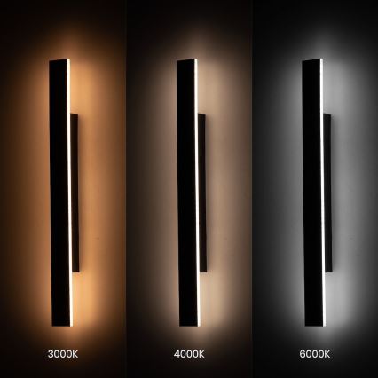 LED kinkiet zewnętrzny WOW LED/11W/230V 3000/4000/6000K 60 cm IP54 czarny