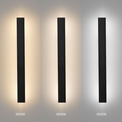 LED kinkiet zewnętrzny WOW LED/11W/230V 3000/4000/6000K 60 cm IP54 czarny