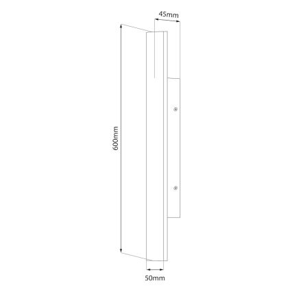 LED kinkiet zewnętrzny WOW LED/11W/230V 3000/4000/6000K 60 cm IP54 czarny