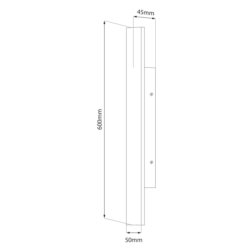 LED kinkiet zewnętrzny WOW LED/11W/230V 3000/4000/6000K 60 cm IP54 czarny