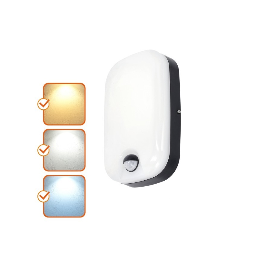 LED Kinkiet zewnętrzny z czujnikiem ruchu i zmierzchu BAVANO LED/15W/230V 3000/4000/5700K IP54