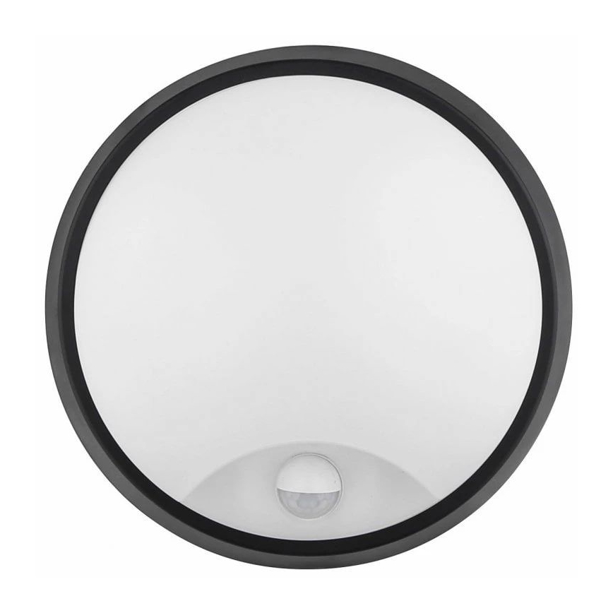 LED Kinkiet zewnętrzny z czujnikiem LED/12W/230V 3000/4000/6500K IP65 czarny