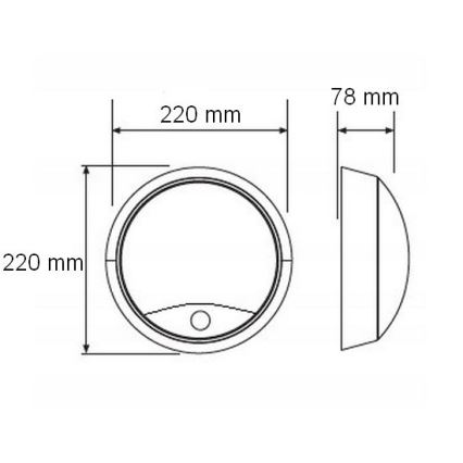 LED Kinkiet zewnętrzny z czujnikiem LED/15W/230V 4000K IP65