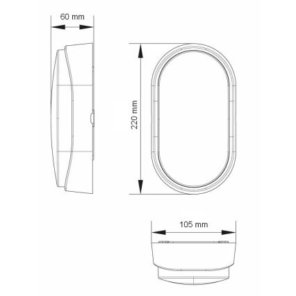 LED Kinkiet zewnętrzny z czujnikiem LED/15W/230V 4000K IP65