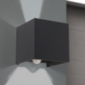 LED Kinkiet zewnętrzny z czujnikiem ruchu i zmierzchu CUBE-S LED/13W/230V IP54 antracyt