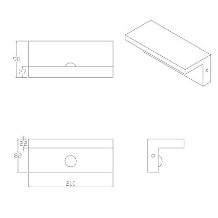 LED Kinkiet zewnętrzny z czujnikiem TESA LED/10W/230V IP54 czarny