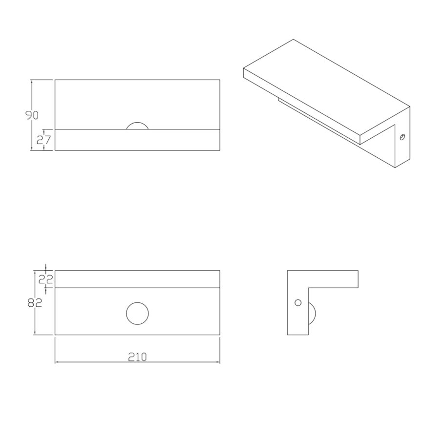 LED Kinkiet zewnętrzny z czujnikiem TESA LED/10W/230V IP54 czarny