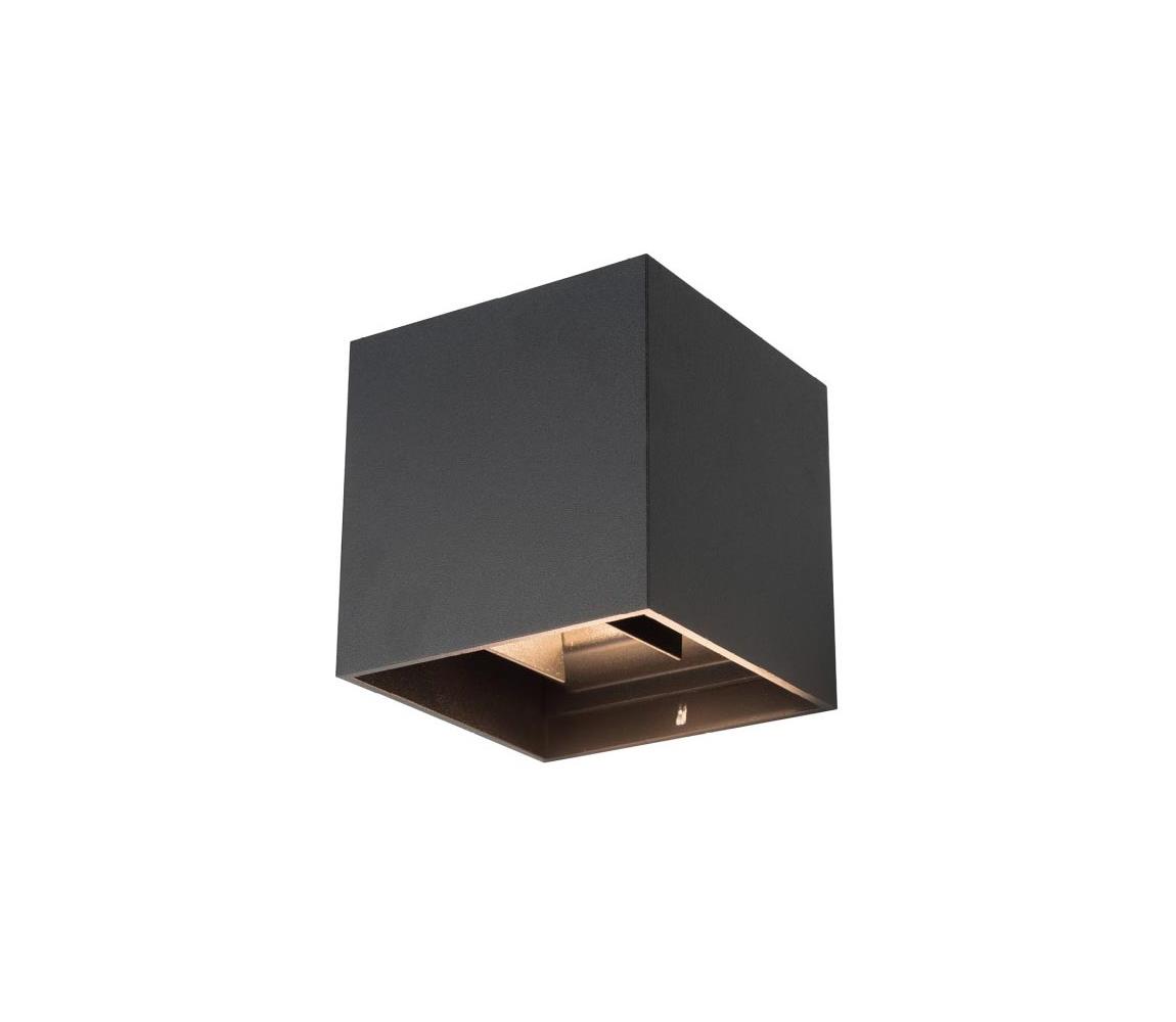 LED Kinkiet zewnętrzyny RIKO 2xLED/4W/230V czarna IP44
